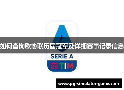 如何查询欧协联历届冠军及详细赛事记录信息
